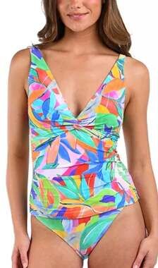 La Blanca Tropi-flage Tankini Swim 4 NWT